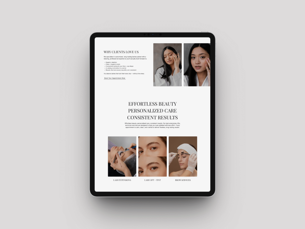 LashMade - Tablet Design